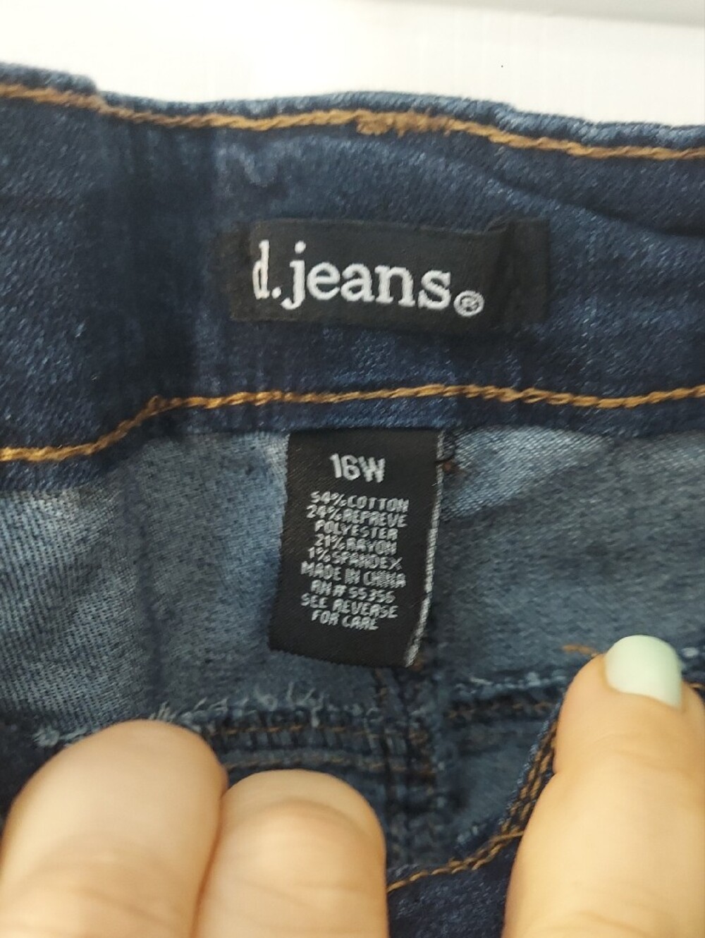 d. jeans Dark Blue Boyfriend Jeans with Rolled Cuffs - Picture 3 of 3